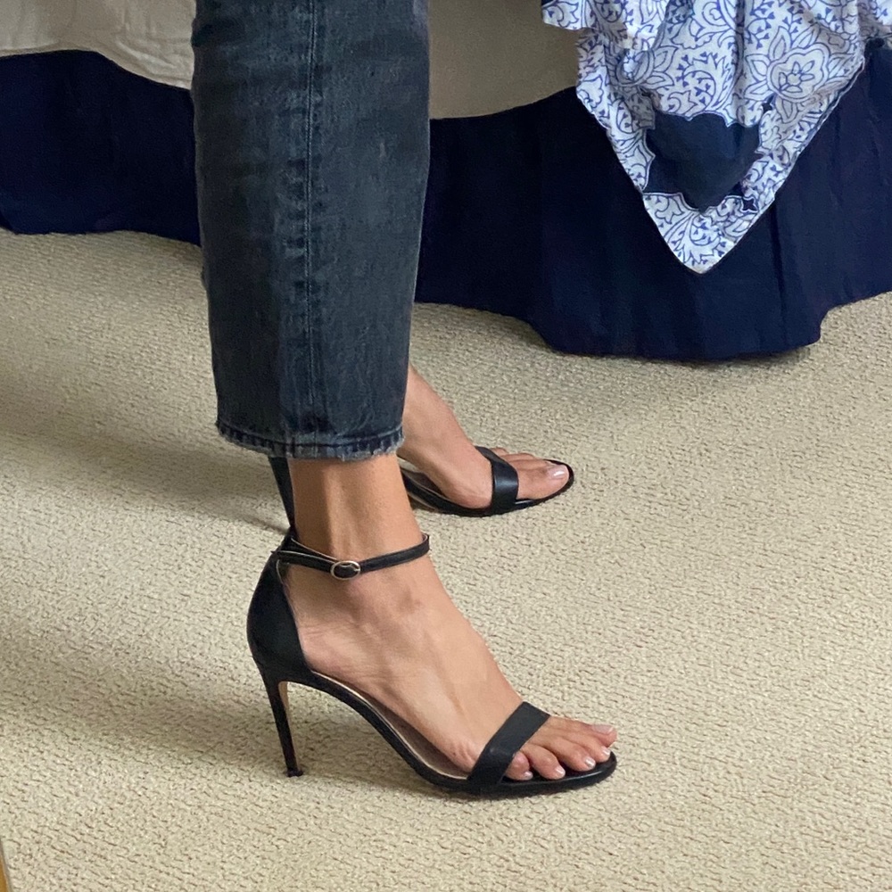 Zara Black Strappy Heels